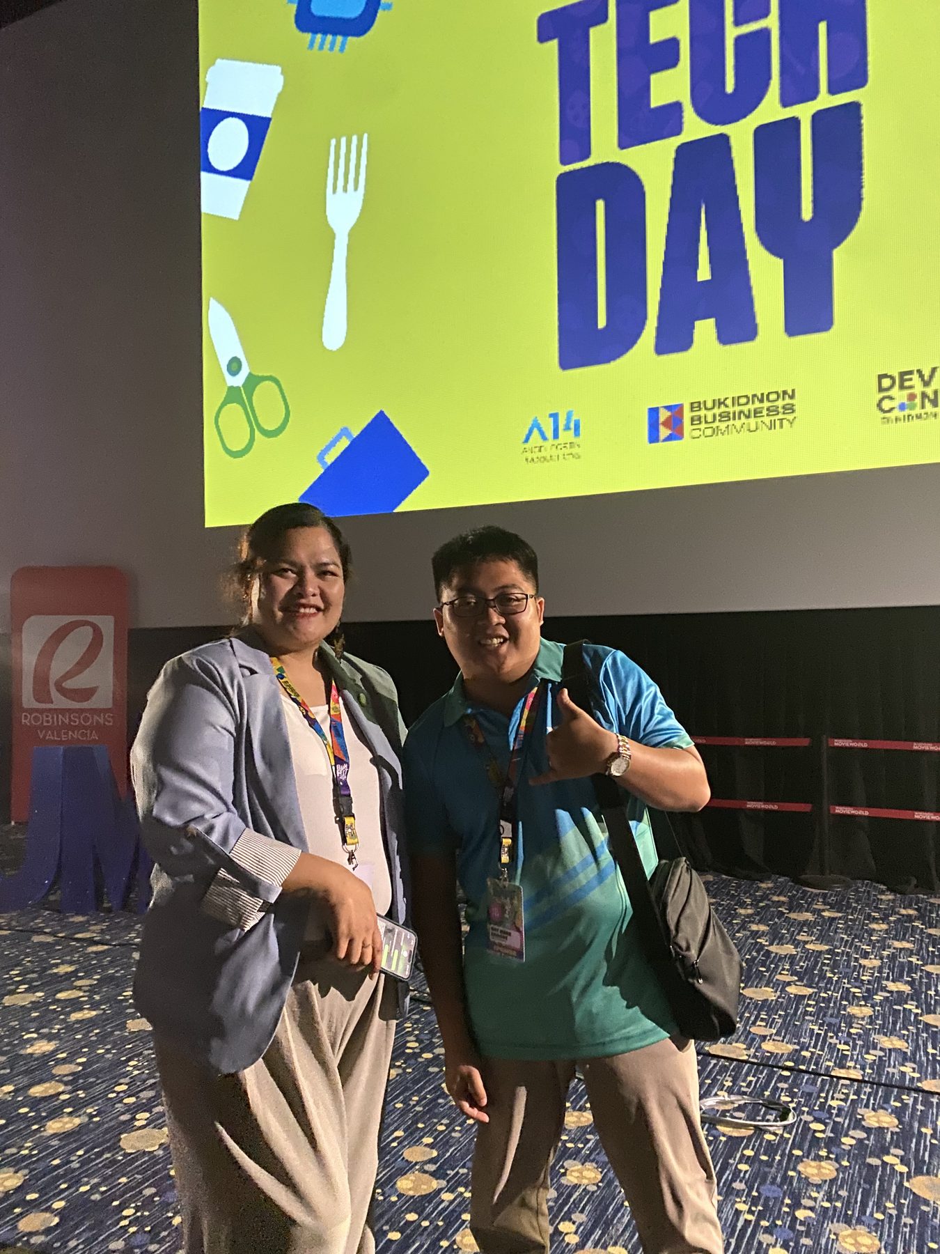 Two Haturiko team members at Bukidnon Festival Tech Day