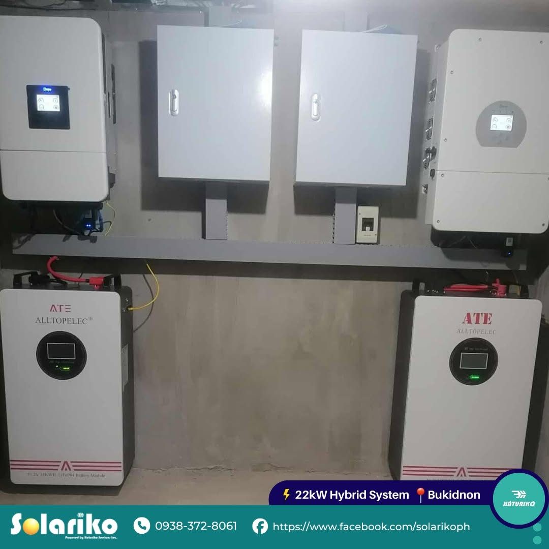 Almans Farm — Inverter and battery wall, 22 kW hybrid.