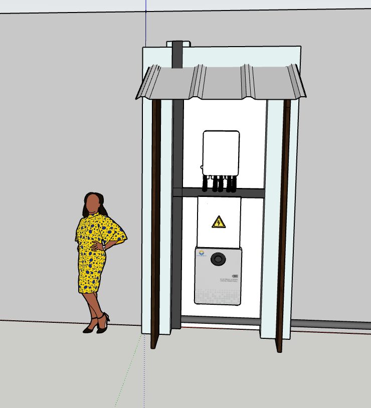 Second 3D planning design view of the inverter enclosure