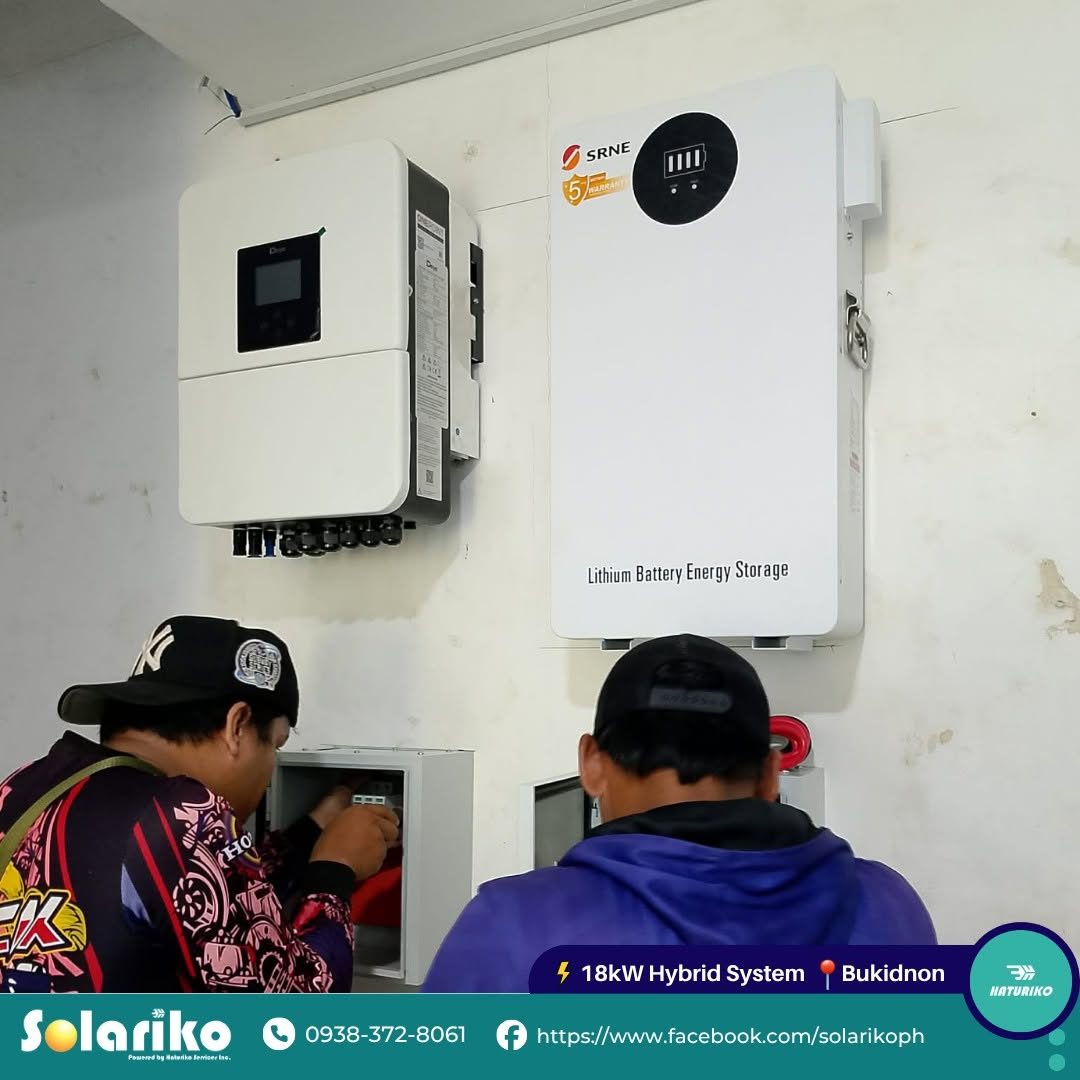 18 kW hybrid system installation in progress