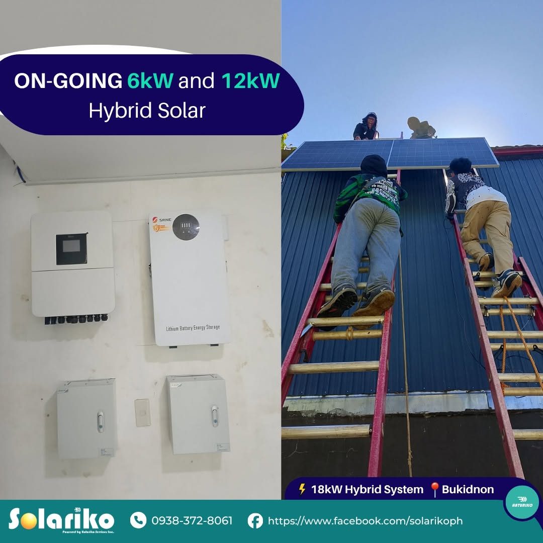 Crew on the roof during the 18 kW installation
