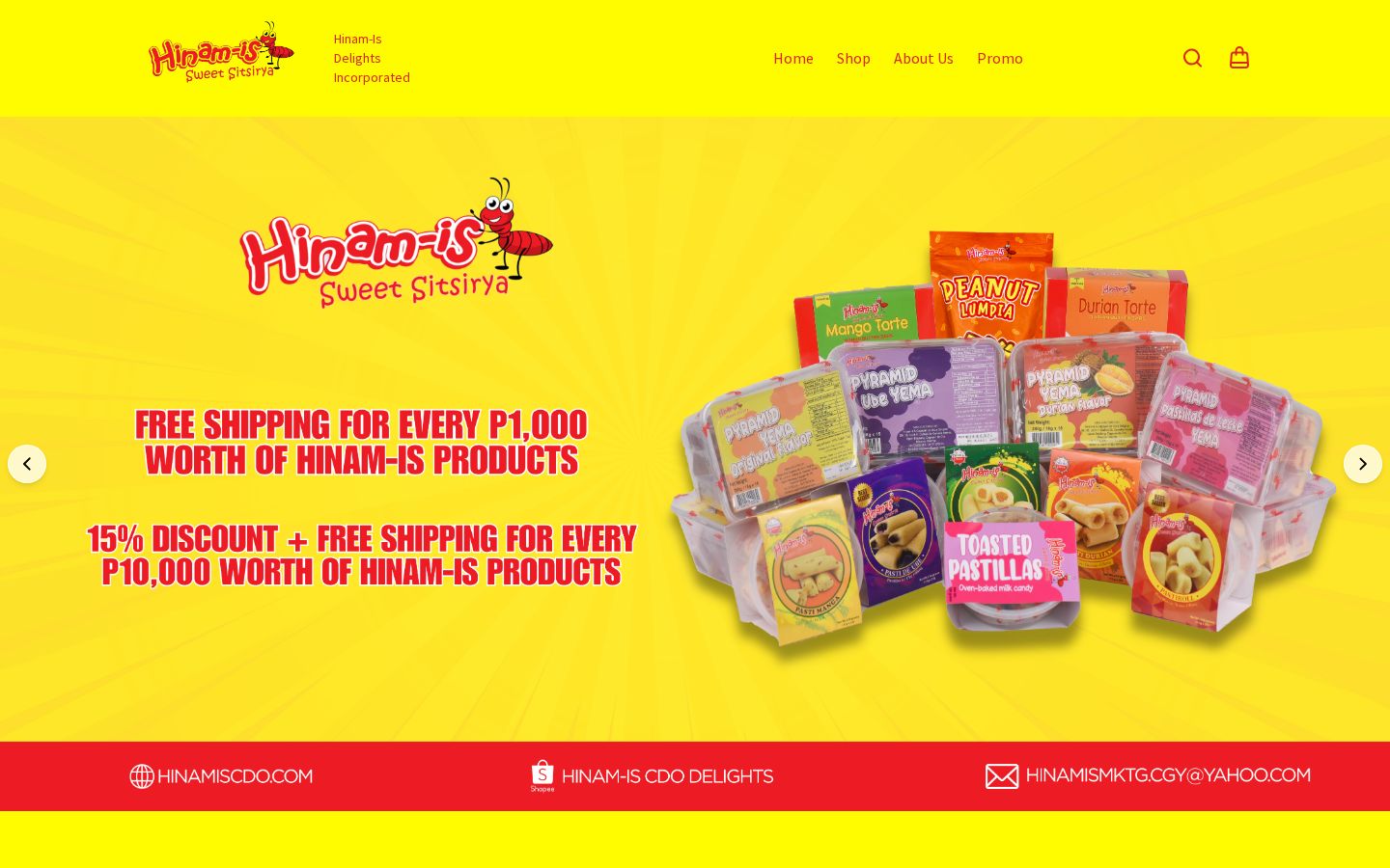 Hinam-is CDO homepage on desktop