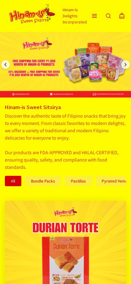 Hinam-is CDO homepage on mobile