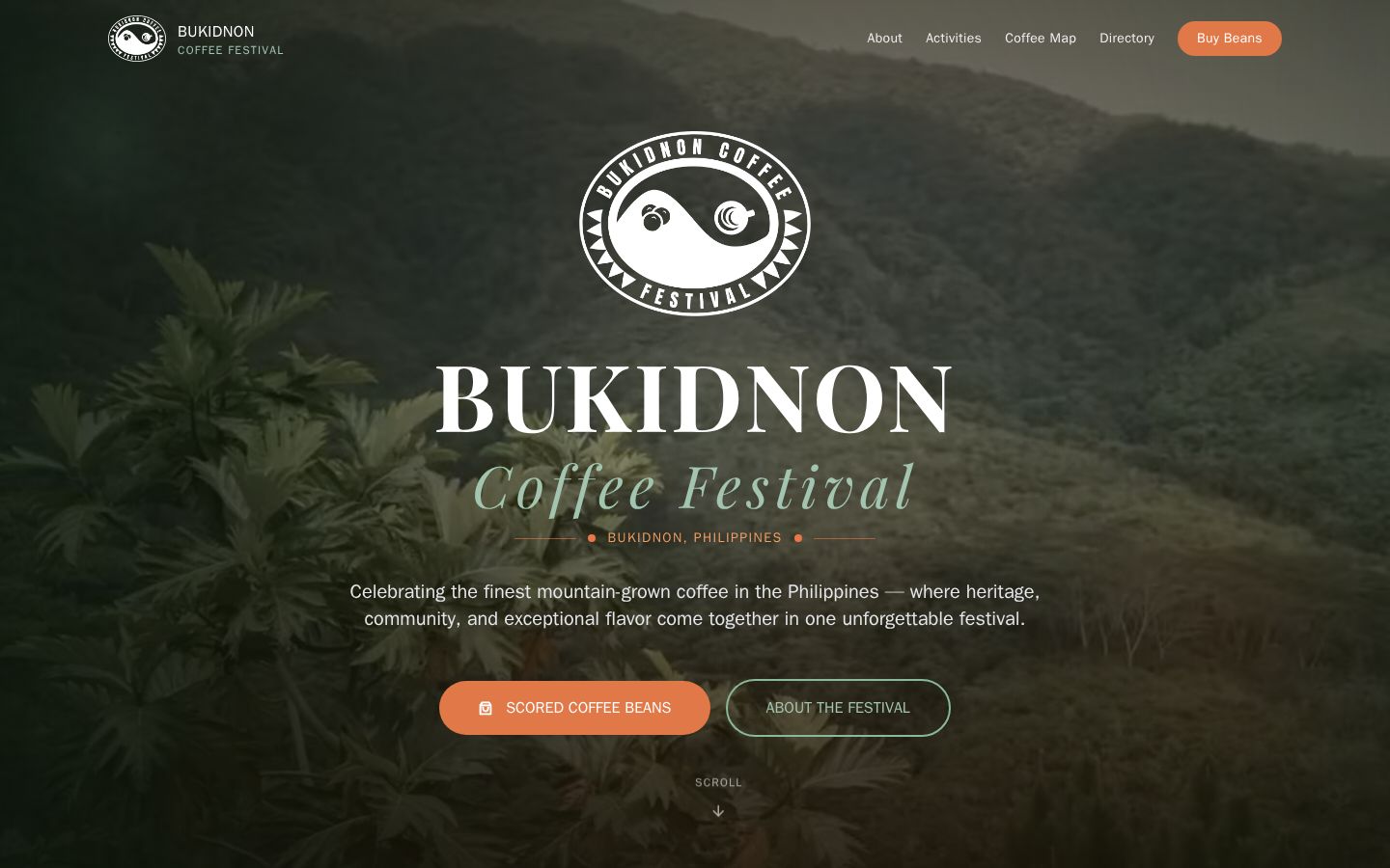 Seagreen Coffee Competition homepage on desktop